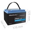 Qoltec Akumulator LiFePO4 Litowo-Żelazowo-Fosforanowy | 12.8V | 24Ah |  307.2Wh | BMS